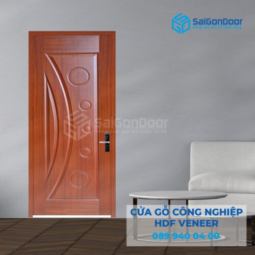 Cửa Gỗ HDF Veneer 1K sapele-SGD