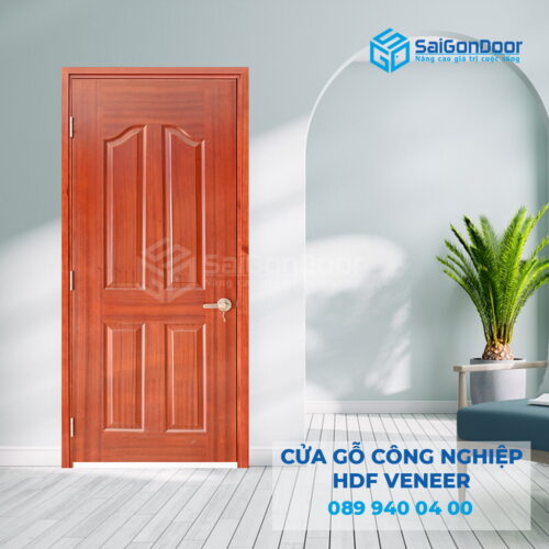 Cửa Gỗ HDF veneer 4A-Xoan Đào-SGD