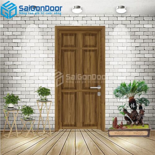 Cửa Nhựa Gỗ Composite 6A Óc Chó 2-CP-SGD
