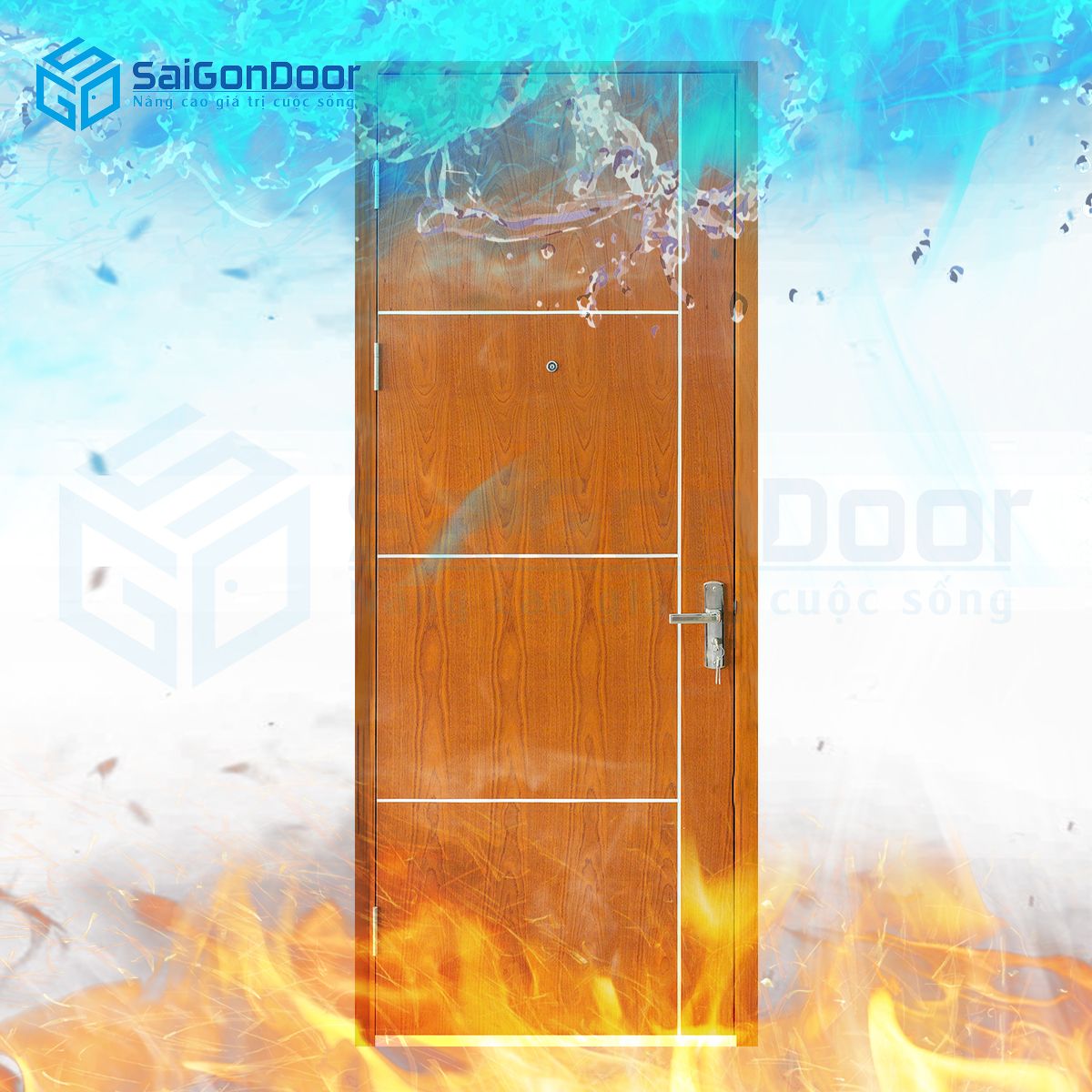 Mẫu cửa gỗ vừa chống nước và cháy tăng độ an toàn và hiệu quả khi sử dụng