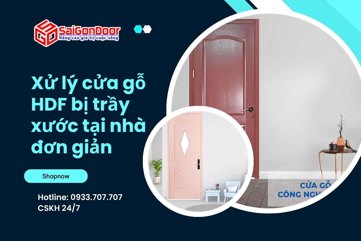 Xử lý cửa gỗ HDF bị trầy xước tại nhà đơn giản Xử lý cửa gỗ HDF bị trầy xước tại nhà đơn giản